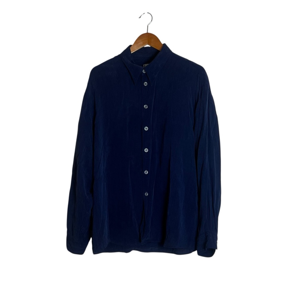 Pardazzio Uomo navy button up shirt. Size xl